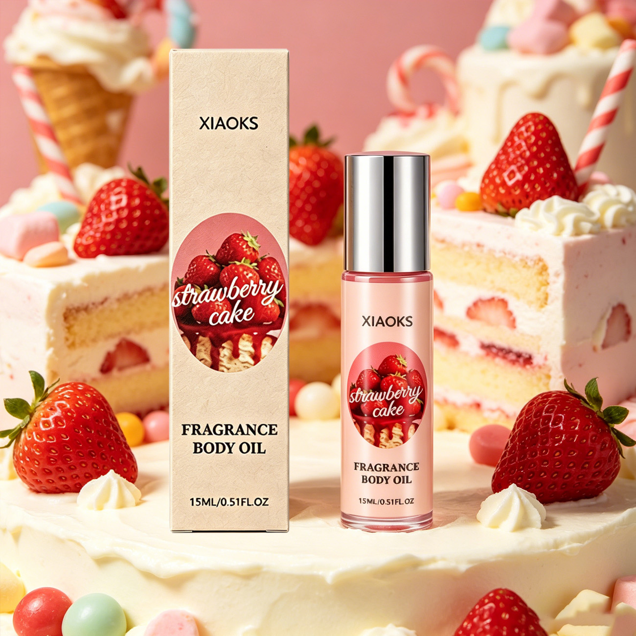 Perfume Alcohol Fragrance - 1 Botol Parfum Roll-On Aroma Kue